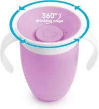 Munchkin Miracle Cup 360°  Art.223916 Purple  бутылочка непроливайка,200мл