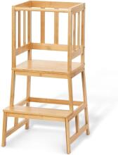 Cosyland Wooden Learning Tower Art.224043 Natural koka bērnu kāpslītis/pakapiens [kāpslis]