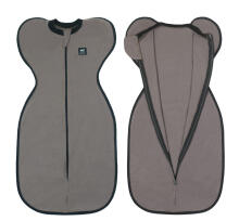 La Bebe™ NO Swaddle Up S Art.224711 Grey  Хлопковая пелёнка-спальный мешок для комфортного сна, пеленания S раз.