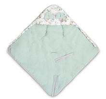 WAFFLE CARRY-COT SWADDLE BLANKET - DEERS MINT