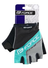 Велоперчатки FORCE RIVAL Black/Turquoise L