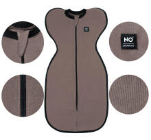 La Bebe™ NO Swaddle Up S Art.224712 Dark Brown Kokvilnas guļammaiss-autiņš S izm.