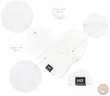 La Bebe™ NO Baby Mittens Art.225947 White Bērnu dūraiņi no mīkstas kokvilnas