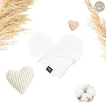 La Bebe™ NO Baby Mittens Art.225947 White Bērnu dūraiņi no mīkstas kokvilnas