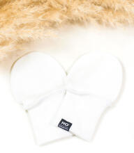 La Bebe™ NO Baby Mittens Art.225947 White Bērnu dūraiņi no mīkstas kokvilnas