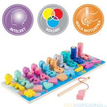 Smily Play Montessori 6 in 1  Art.SP84019 Деревянный пазл Монтессори