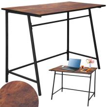 Desk, computer gaming table Springos HF0027, 100x50x76 cm, loft style, black/brown