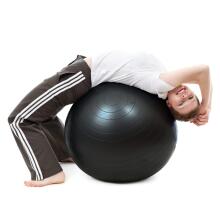 Fitnesa vingrošanas bumba ar pumpi Springos FB0013, 55 cm, melna