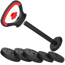 Регулируемая гиря Springos FA1673, 10 кг, комплект из 5 дисков, черный/красный