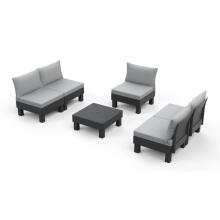 Garden furniture set Elements Full Set (5 Seater) grey/light grey