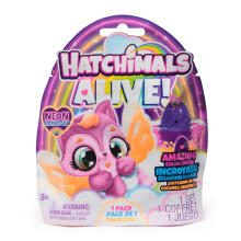 HATCHIMALS Alive Dzīvnieciņi neona varavīksnes krāsās necaurspīdīgajā iepakojumā