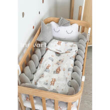 Bebe Basic Bumper Art.227043 Velour Grey  Gultas apmale pīta
