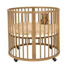 La Bebe™ Box Novi Mila Rond   Art.227060 Amber Oak Stylish round wooden crib