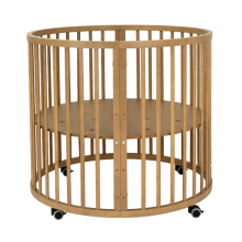 La Bebe™ Box Novi Mila Rond   Art.227060 Amber Oak Stylish round wooden crib