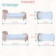 La Bebe™ Fly Bed 5 in 1 Art.227966 Beige  Многофункциональная кроватка-трансформер 5 в 1