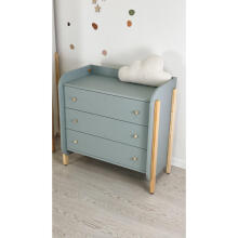La Bebe™ Nika Art.227085 Eucatlyptus/Natural Kumode ar koka pārtināmu virsmu