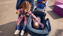 Bugaboo Donkey 6 Double Art.22711 Moon Grey Детская универсальная коляска трансформер для погодок