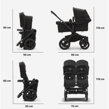 Bugaboo Donkey 6 Twin Art.227114 Heritage Black Детская универсальная коляска трансформер для погодок/двойняшек