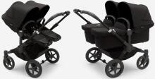 Bugaboo Donkey 6 Twin Art.227114 Heritage Black Детская универсальная коляска трансформер для погодок/двойняшек