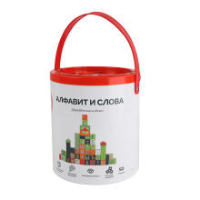 Bo Alphabet RU Art.227492 Деревянные кубики "Алфавит и слова", на русском языке