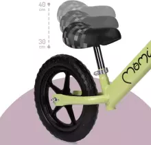Momi  Balance Bicycle Fleet Art.ROBI00066 Green  Children's bicycle - runner with metal frame