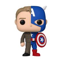 FUNKO POP! Vinila figūra: Marvel - Captain America / Steve Rogers (Split)