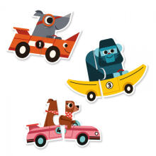 Puzzle Duo - Racing cars (20 pcs)