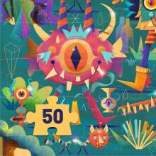 Wizzy Puzzles - Monster party - 50 pcs