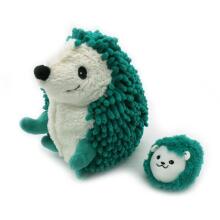 Plush toy - Ptipotos - Hedgehog Mum&Baby - Green