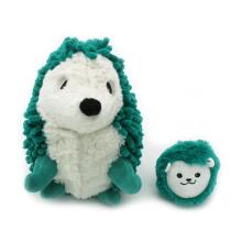 Plush toy - Ptipotos - Hedgehog Mum&Baby - Green