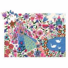 Silhouette puzzles - The princess and her peacock - 36 pcs