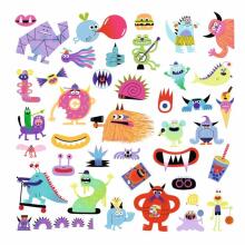160 stickers - Monsters
