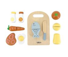 Role play - Wooden Chopping Board with Food