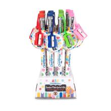 ABC Champions - Jumbo multi-coloured pencil with sharpener & Eraser -, 4 assorted