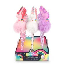 Dreamland - Pom-pom gel pen with unicorn topper (1 pc., 3 designs)