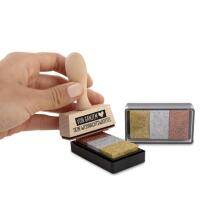 Metallic Stamp Pad - Gold, Silver, Bronze - 3 pieces (5.8 x 2.8 cm)