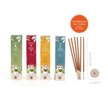 Lucky Cat - Good Vibes Incense Sticks 50 Pieces + Holder, 4 assorted