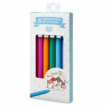 6 gel pens - fine point (0,7 mm)