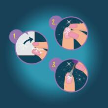 Magic Moments - Glitter nail stickers (44 pcs.)