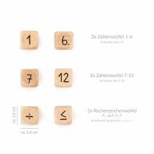 ABC Champions - Wooden Number Dice Educational Game (6 pcs.)