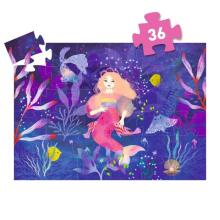 Silhouette puzzles - Ella, the mermaid - 36 pcs