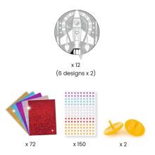 DIY - Mosaics & Stickers - Spinning tops - Hypno cosmos