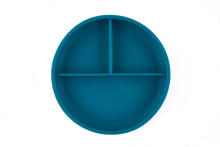 BABY 01297 Силиконовая тарелка со шкалой Ocean Blue