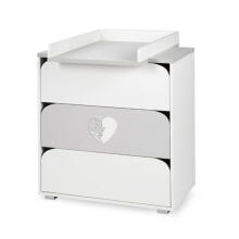 Klups Nel Heart Art.233080 Wooden chest of drawers with changing surface