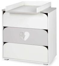 Klups Nel Heart Art.233080 Wooden chest of drawers with changing surface