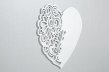 Klups Nel Heart Art.233094 Ash-White Children's wooden crib 120x60cm