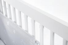 Klups Nel Heart Art.233094 Ash-White Children's wooden crib 120x60cm