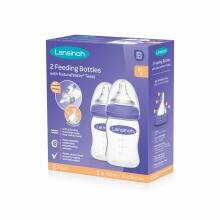 Lansinoh Bottle with NaturalWave® Teat GB Art.75830 Бутылочка для кормления 2x160 мл + соска NaturalWave