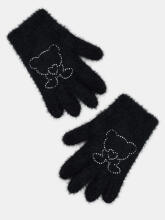 NOVITI RZ061-G-01 Girls' gloves 5P fluffy single sequins 16
