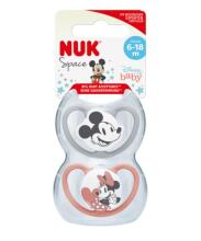 NUK 176286 Pacifier 6-18 silicone soothing SPACE MICKEY MOUSE 2 pcs